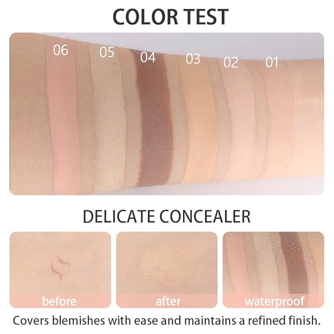 Concealer Cream Makeup Palette Color Corrector,Under Eye Brightener Concealer Dark Circle Concealer Palette,Waterproof Foundation Cream Based Makeup Palette Full Face Contour Kit for Beginners