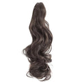Claw Clip Ponytail 18" Clip in Wavy Ponytail Hair Extensions Long Pony Tails for Women Medium Brown Wave Hairpiece