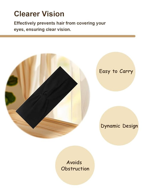 10 Pcs Wide Absorbent Sport Headbands for Women, Non-slip, Stretchy, Soft Cotton Twist Knotted Hair Bands for Daily Workout Yoga Running Sports, BC
