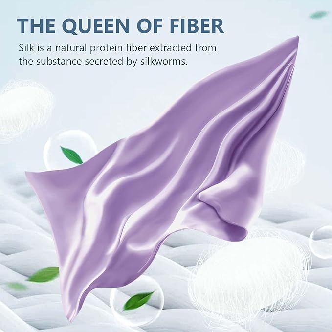 Silk Pillow Cases Standard Size 100% Mulberry Silk Pillowcase for Hair & Skin 22 Momme Both Sided Grade 6A Silk Cooling Soft Breathable 20 x 26 Inches with Hidden Zipper 1PC, Lavender
