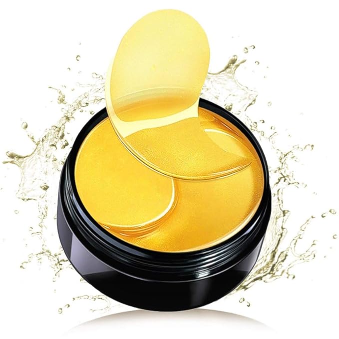 Under Eye Mask Patches Collagen, Gold Eye Patches for Puffy Eyes, 24K Gold Eye Mask, Under Eye Gel Pads, Eye Masks for Dark Circles, Puffiness Treatment Eye Masks Skincare