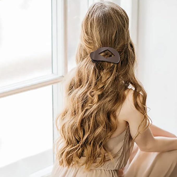 Flat Hair Claw Clips for Women,Matte Medium Hair Clips for Thick & Thin Hair- Comfortable Everyday Use for Office, Yoga, Party & Casual Styling (4PCS K)