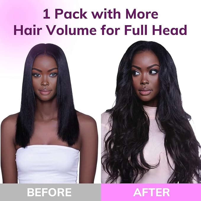 IDN BEAUTY Seamless Clip In Hair Extensions Human Hair Body Wave 150g 1B/6/1B Balayage Natural Black to Chestnut Brown Remy Hair Seamless Clip Ins For Black Women PU Invisible Edge 22 Inch 9pcs