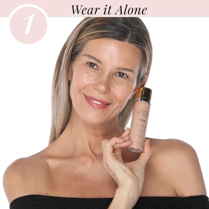 Jerome Alexander MagicMinerals AirGlow Tinted Highlighting Night Mist, Illuminating Airbrush Tinted Moisturizer Spray | Natural Pearl