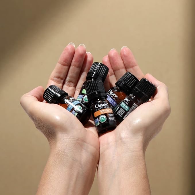 Cliganic Organic Rose Geranium Essential Oil, 100% Pure Natural for Aromatherapy | Non-GMO Verified (Packaging May Verify)