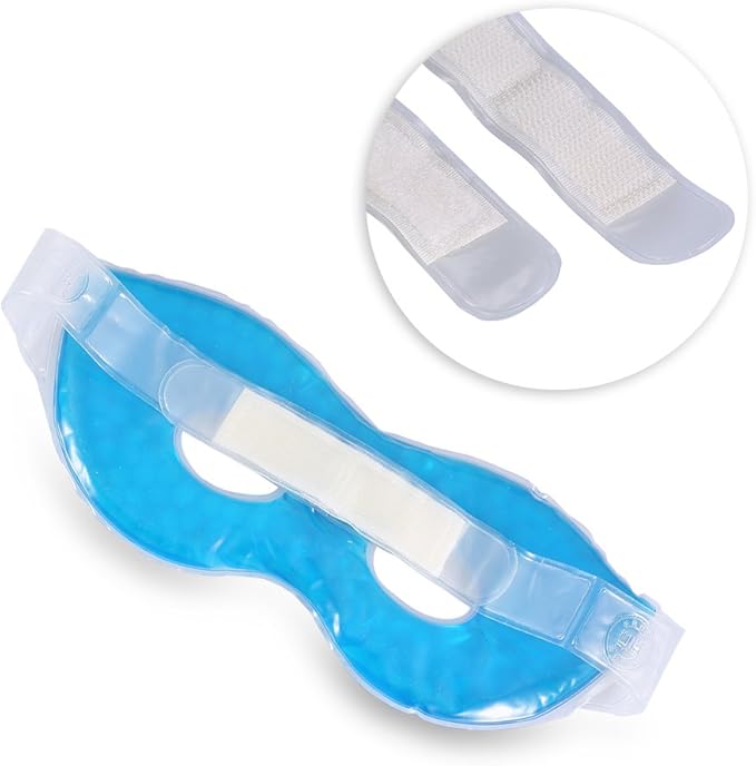 Therapeutic Cold or Warm Eye Mask,Soothing Relaxing Comfortable with Adjustable Strap Gel Remedy Relief Masks