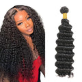 Human Hair Bundles Color 1B Deep Wave Bundles 26 Inch Double Weft Natural Black Deep Wave Bundle Hair Weave Niegmeag Brazilian Virgin Soft and Silky Remy Hair Extensions 100g