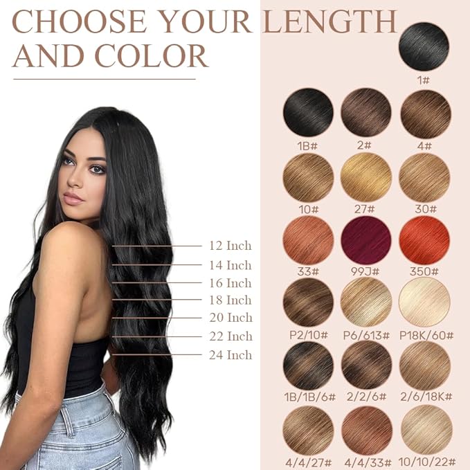 Human Hair Tape in Extensions Tawny Brown 20 Inch Invisible Tape in Hair Extensions Human Hair for Women Hair Extensions Real Human Hair Tape in