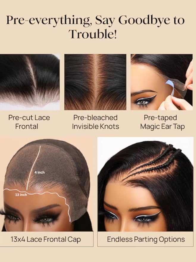 Julia Hair Golden Brown Highlight Water Wave and Jerry Curly Wig Mixed Curls 13X4 Lace Front Pre Everything Wigs Glueless Human Hair Lace Frontal with Invisi Drawstring Ready to Go 26 Inch