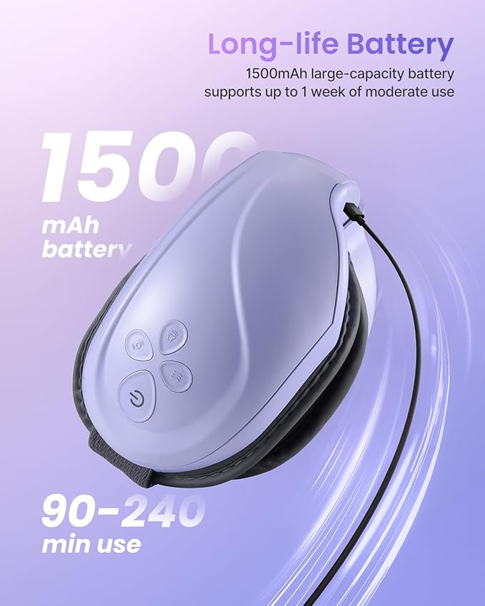 RENPHO Eyeris 2 Eye Massager with Heat, Birthday Christmas Gifts for Grandkids Mom Dad Women Men Face Massager, Heated Eye Mask for Improve Sleep