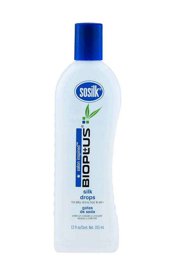 Silk Serum Drops Professional Salon Lightweight Serum, Protects and Maintains Hair & Skin, Vitamin E, Silky Feel, High-Gloss Shine, No Build-up for both Wet and Dry Hair 12oz