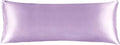 BEDELITE Satin Body Pillow Cover, Super Soft and Cooling Body Pillow Pillowcase for Hair and Skin, Breathable Silky Full Long Pillowcase Cover(20"x54", Lavender)