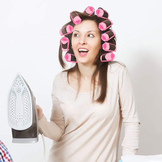 Pengxiaomei 36Pcs Foam Sponge Hair Rollers, 2.4 Inch Hair Curlers to Sleep In, Soft Hair Curlers for Curls Style, Heatless Hair Curler