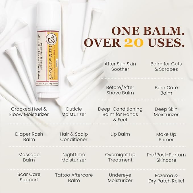 Medicine Mama's Sweet Bee Magic Organic Lip Balm Chapstick, 0.65 oz, 2 Count