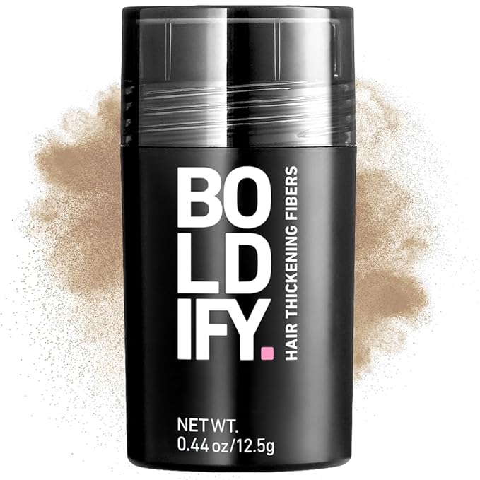 BOLDIFY Hair Fibers (12.5g) - Fill In Thinning and Fine Hair for an Instantly Fuller, Thicker Look - 14 Shades for Women & Men - Dark Blonde