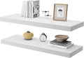 Large Floating Shelves for Wall Set of 2 Wooden Wall Shelves 36 in x 12.75 in x 2 in Room Decor Long Shelf with Invisible Wall Mount Bracket for Bedroom Kitchen Living Room White
