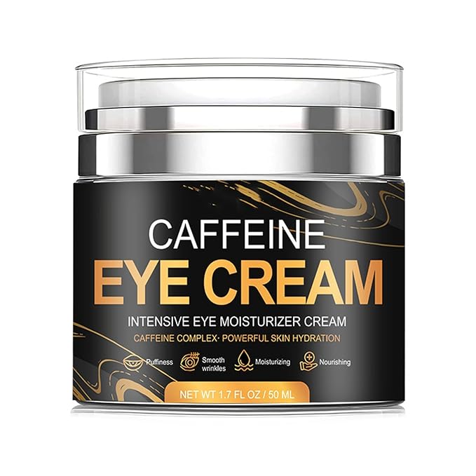Caffeine Eye Cream for Men Anti Aging, Reduces Dark Circles, Bags, Puffiness Under Eye Cream Face Tightening Eye Lift For All Skin Types 1.7oz
