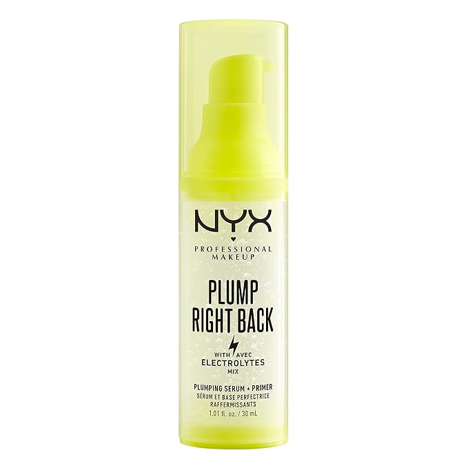 NYX PROFESSIONAL MAKEUP Plump Right Back Plumping Serum & Primer, With Hyaluronic Acid & The Brow Glue, Extreme Hold Eyebrow Gel - Clear