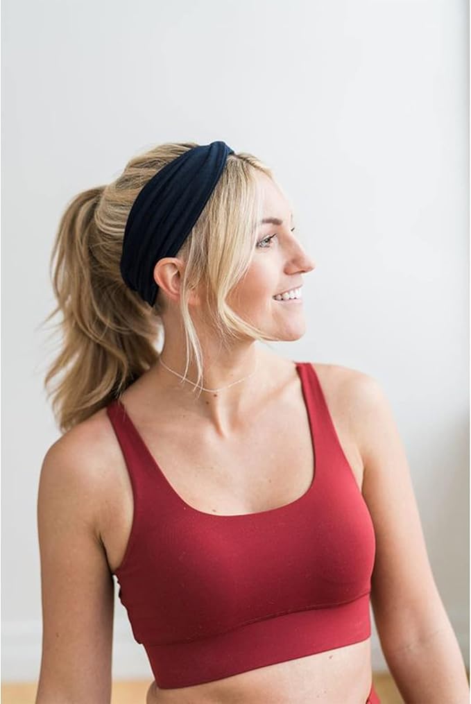 DRESHOW 8 Pack Headbands for Women Yoga Knotted Headbands Elastic Criss Cross Hair Accessories Sports Head Wrap Non Slip