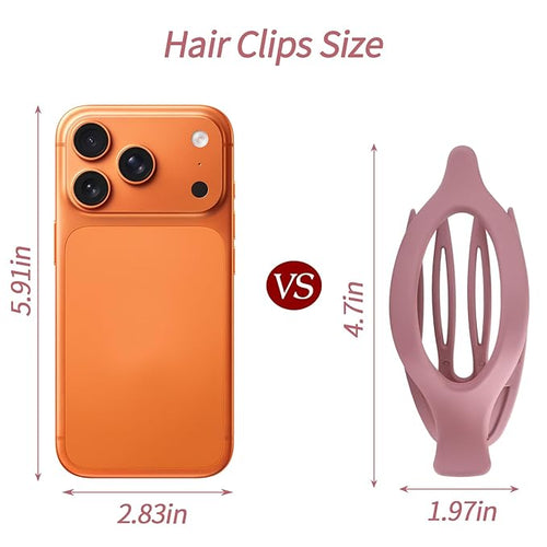 6 Packs Flat Hair Clips, Curved Claw Clips for Women Girls, Alligator Clips for Thick Thin Hair, Strong Hold Duck Billed Clips,4.7 Inch Hair Barrettes for Styling Sectioning, Christmas Gifts