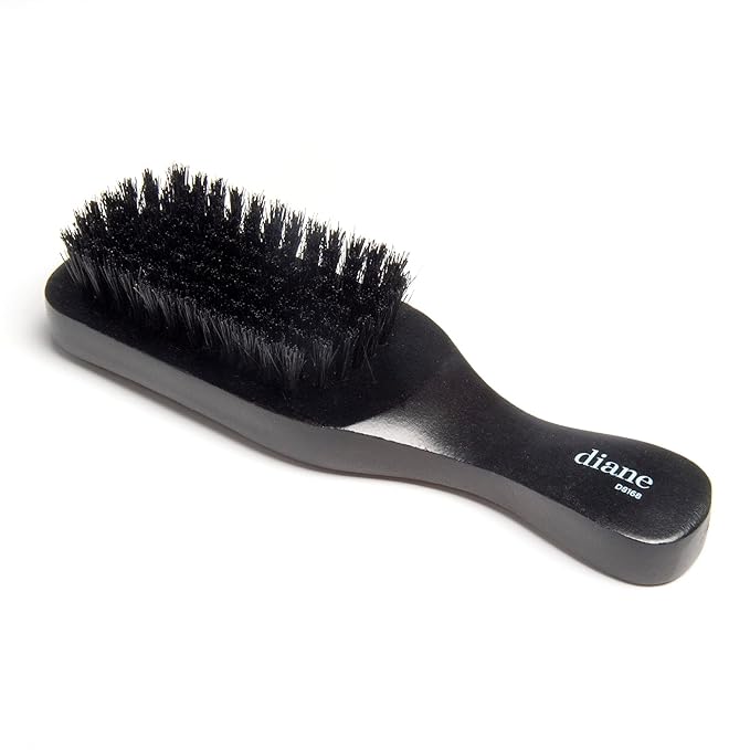 Diane 100% Boar Bristle Club Brush for Waves and Smoothing - Fine to Medium Hair Detangler for Men and Women, Shine Restorer, Soft on Scalp