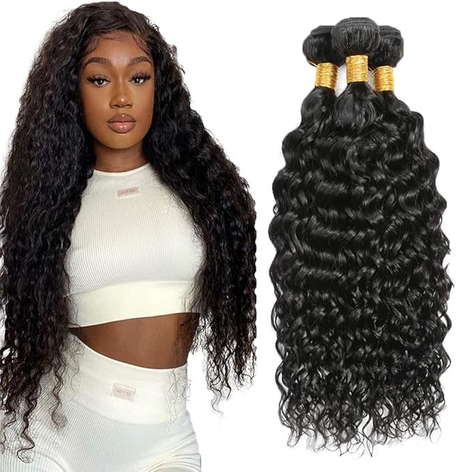 Human Hair Bundles Color 1B Kinky Curly Bundles 22 24 26 Inch Niegmeag Peruvian Virgin Remy Hair Extensions Double Weft Soft and Silky Natural Black Curly Bundle Hair Weave