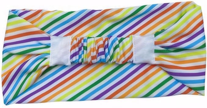 Rainbow Headband for Women Non Slip Elastic Sweat Hairbands Fashion Sports Hair Bands Soft Cloth Fabric Stretchy Headband for Running Workout Yoga