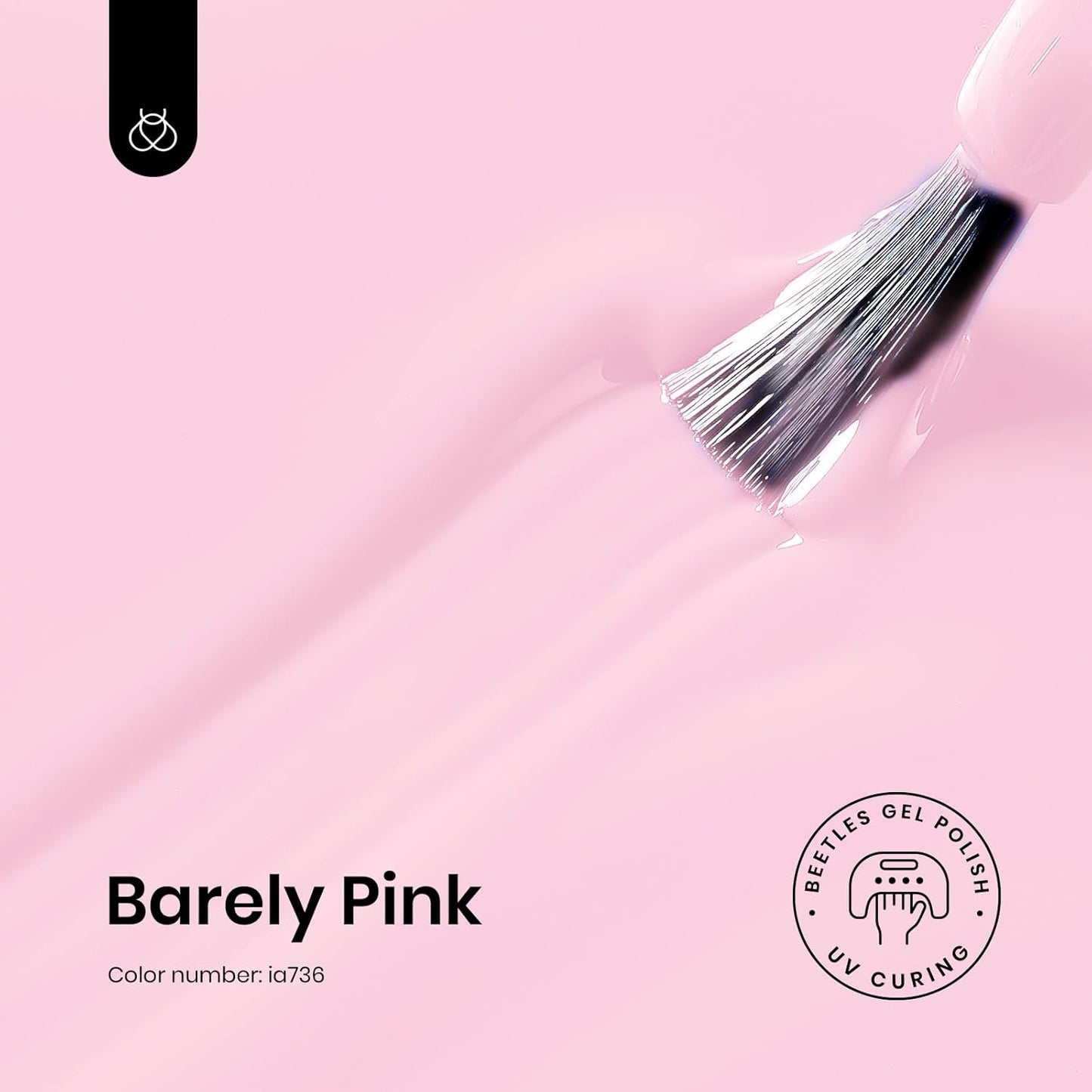 Beetles Pink Gel Nail Polish, Barely Pink Gel Polish Soak Off LED Nail UV LED Lamp Pastel Nail Art Manicure Salon DIY Home 0.51Oz Gift for Women