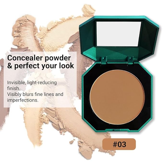 Pressed Matte Face Powder Makeup & Setting Powder for Poreless Wrinkle Blurring Contour Concealer Finishing,Lightweight,High Coverage,Shine Control, N.W 10g (03)