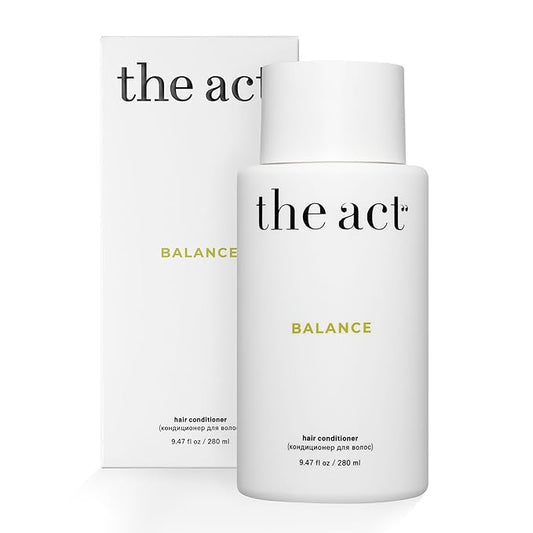 The Act Balance Hair Conditioner – Moisturizing Conditioner for Women & Men – Sulfate Free, Frizz Control – for Dry Curly Color Treated Hair – With Natural Oils, Vegan, Organic, 9.47 Fl Oz