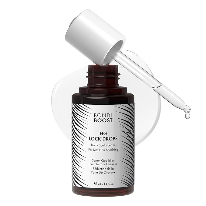 BondiBoost HG Lock Drops Daily Hair Serum (60ML) – Non-Greasy, Reduces Hair Thinning, Stimulates Scalp, Supports Thicker Fuller Hair – Vegan, Color-Safe, Lightweight for All Hair Types & Textures