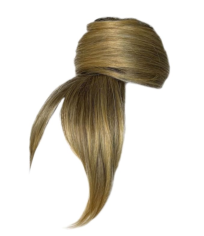 Hairuwear Hairdo Trendy Fringe and Bun Hairpiece With Fashionable Bangs and Side Piece, R1416T Buttered Toast