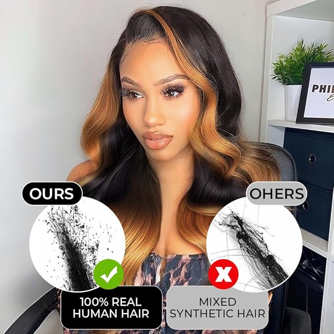 250 density 12A 360 Lace front wigs human hairOmbre 360 Lace Front Wigs Human Hair For Women Highlight Honey Lace Human Hair Wig Glueless Wig Body Wave Lace Front Wigs