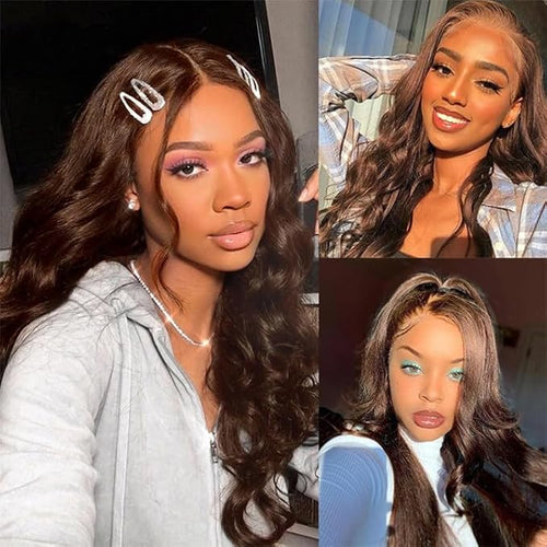 34 34 34 Inch Color 4 Body Wave Bundle Brown Bundles Human Hair Chocolate Brown Bundle Niegmeag Double Weft Color 4 Human Hair Bundle 300g