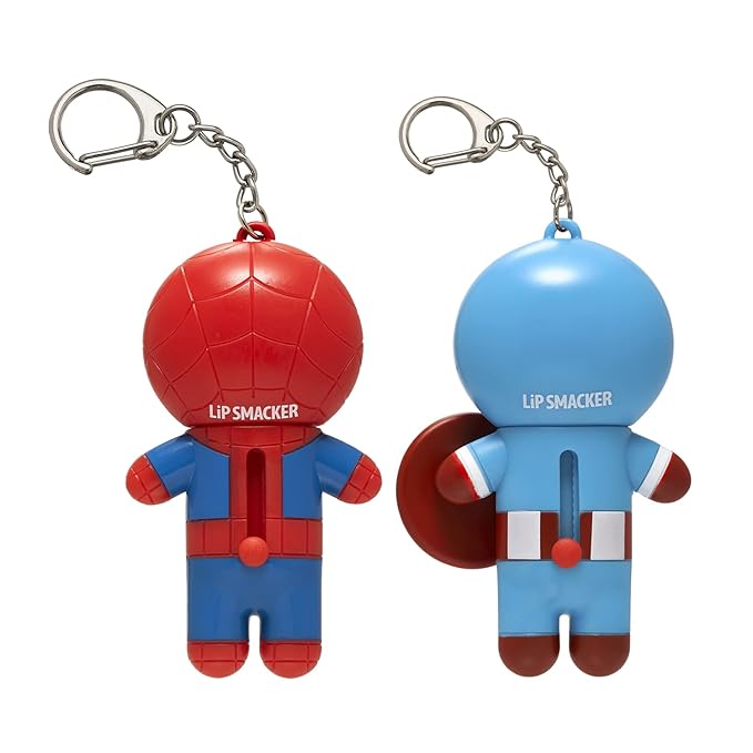 Lip Smacker Marvel, keychain, lip balm for kids - Spiderman & Captain America
