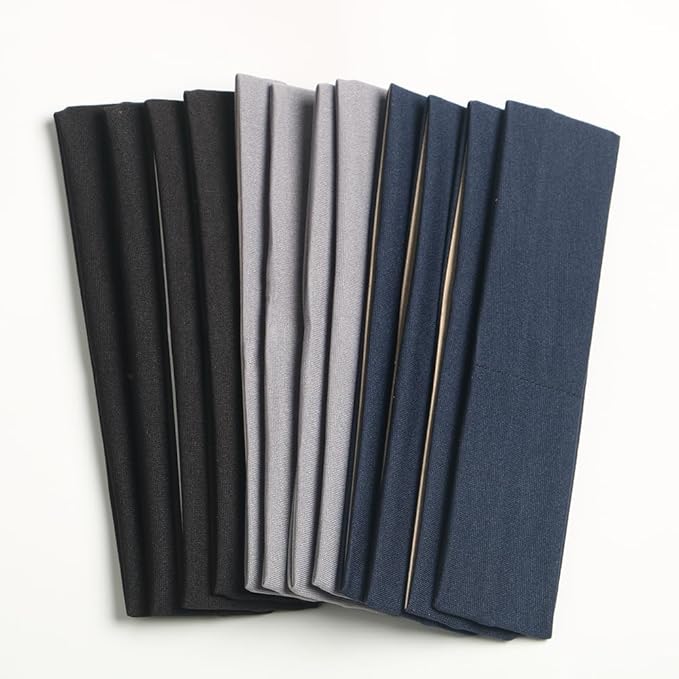 Headbands for Women,12PCS,Soft Stretch Elastic Yoga Sport Headbands