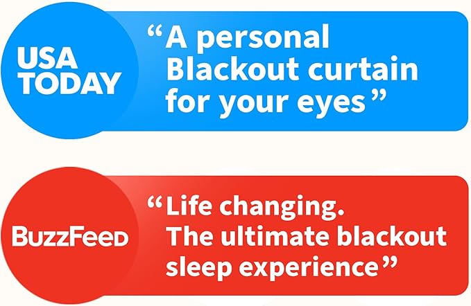 Nidra Contoured Sleep Mask for Side Sleepers – Zero Pressure Fit, Light Blocking Eye Shade for Sleeping & Travel – Blue, Standard Size