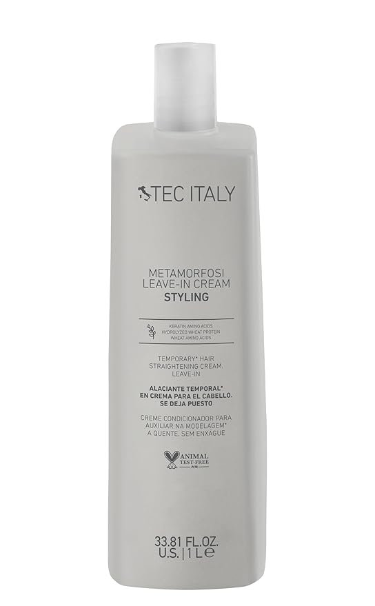 Tec Italy Metamorfosi Leave-In Cream 1L – Curl Defining Cream for Wavy & Curly Hair – Anti-Frizz, Hydrating, Soft Hold, Enhances Texture & Bounce