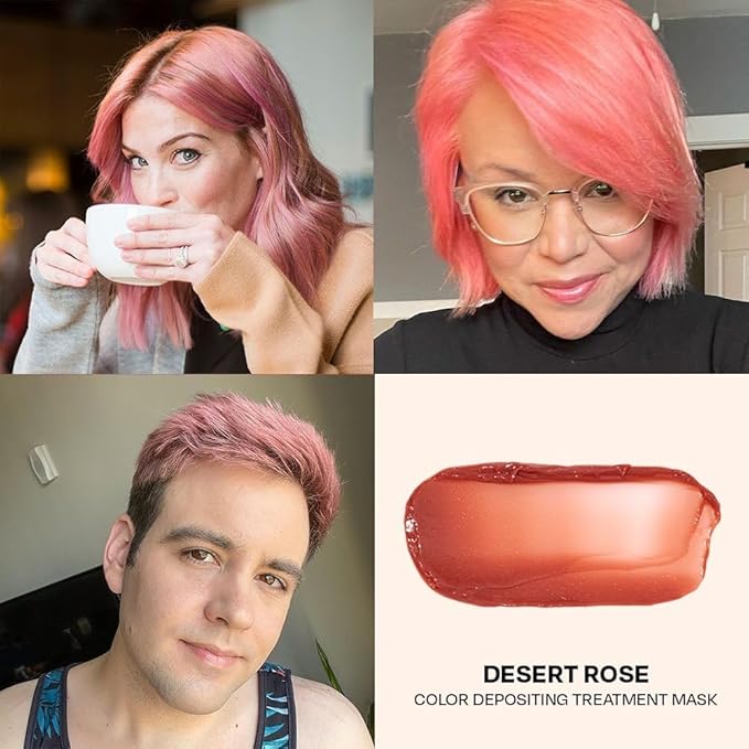 Overtone Daily Color Depositing Conditioner, Desert Rose, 8 oz, Hydrating, Damage-Free Temporary Hair Color for All Hair Types with Shea Butter & Coconut Oil, Vegan & Cruelty-Free.