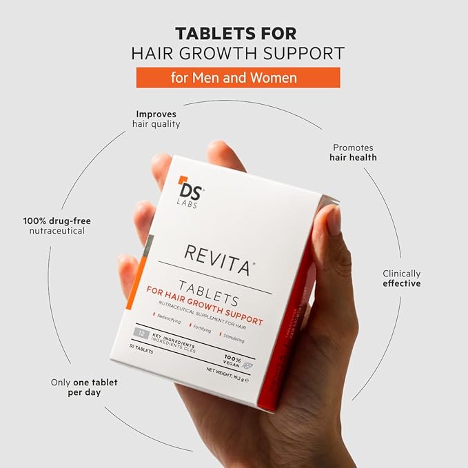 DS Labs Revita Shampoo & Revita Tablets Kit, 205mL & 30 Tablets – Scalp First Cleanse & Daily Supplement for Fuller Looking, Thicker Looking Hair, Sulfate & Silicone Free, for Men & Women