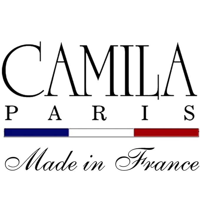Camila Paris CP3645 French Hair Barrette Clip Oval Brown and Africa, Strong Hold Grip Hair Clips for Women, No Slip Rubberized Metal Closure, Durable Styling Girls Hair Accessories, Made in France