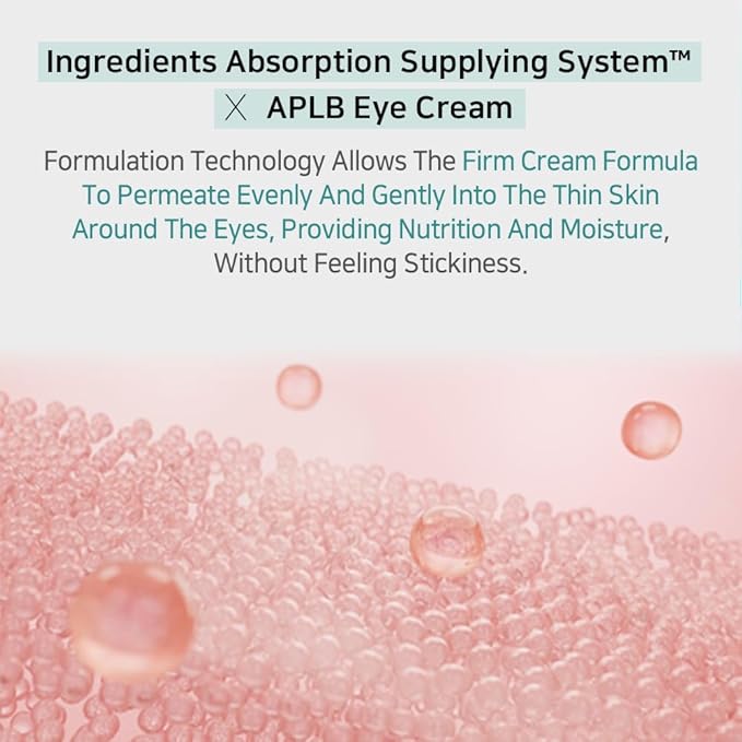 APLB Glutathione Niacinamide Eye Cream | LIPO GLUTA NIAC CEN™ 27.4% 0.68 FL.OZ/Korean Skincare, Eye cream for dark circles and puffiness, Improve elasticity & provide moisture around eye region