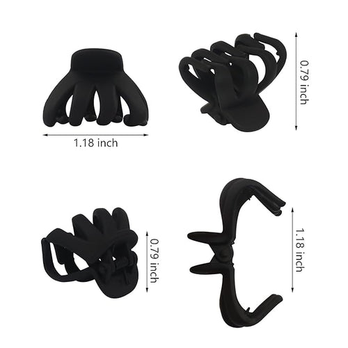 20 Pcs Small Black Octopus Claw Clips 3cm Small Hair Clips Great for Women and Girls Thin to Thick Hair Pack Half Up Half Down, Bangs, Styling.