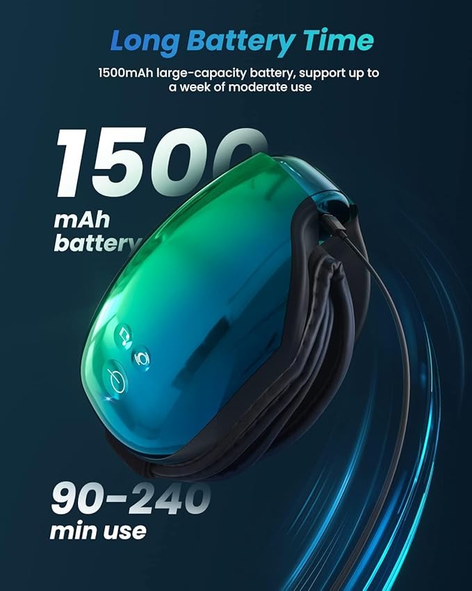 RENPHO Eyeris 1 Eye Massager with Heat, Birthday Gifts Eye Mask for Mom Dad Women Men Her Him, Smart Sleep Mask with Voice for Relax, Reduce Strain