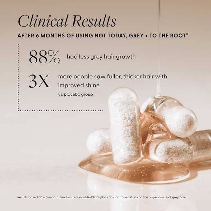 Arey The System Daily Hair Serum and Supplement Treatment for Women & Men | Slows Grey Hair Growth in 3-6 Months | Promote Thicker, Fuller Regrowth | Biotin, B + D Vitamins (1 Month Supply)