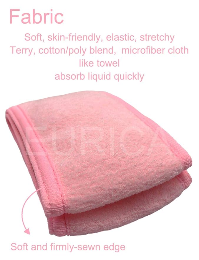 EUICAE Spa Headband - Non-slip Stretchable Washable Makeup Headband for Face Wash Facial Treatment Sport - Fits All, White (Mixed color), 6 Count