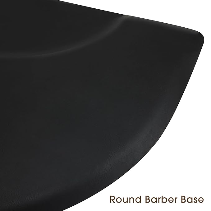 BarberPub Anti-Fatigue Salon Mat for Stylist Standing, Semi Circle Comfort Barber Floor Mat 0025 (Black, 3' x 4'x 1”)