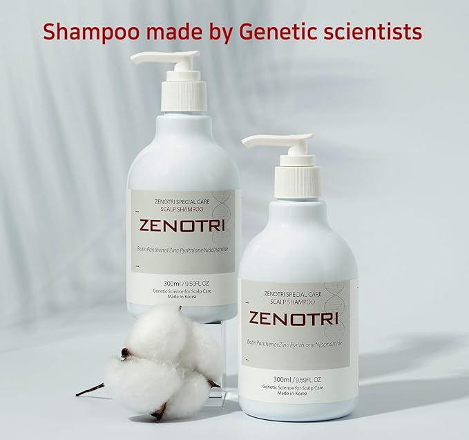 Biotin and Zinc Pyrithione Shampoo - Combats Itching, Dandruff, Seborrhoeic Dermatitis & Sebum Buildup | Scalp Care Solution | 300ml 10 oz