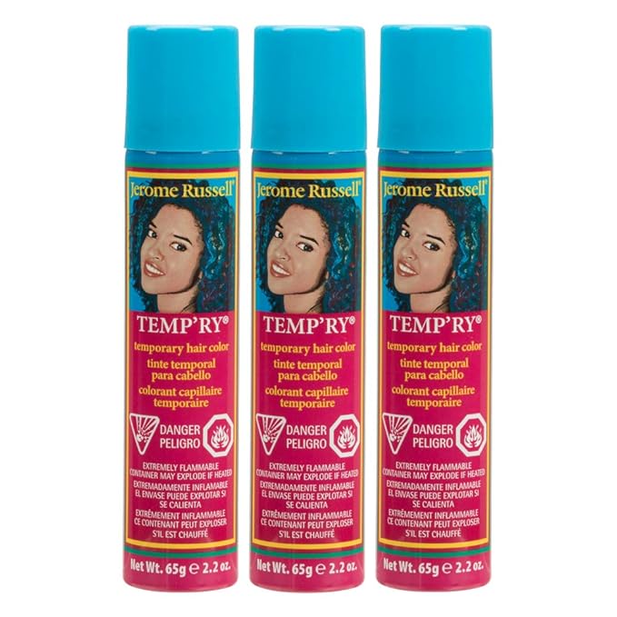 Jerome Russell Temp'ry Spray-on Copper Hair Color, 2.2oz x 3 pack