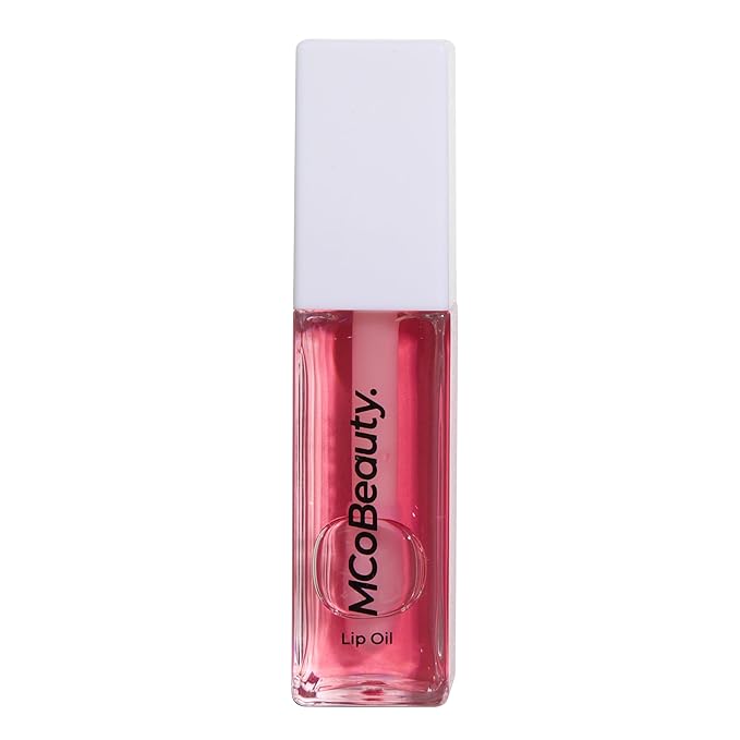 MCoBeauty Lip Oil Hydrating Treatment, Sheer Rose, Moisturizing Shine for Naturally Beautiful Lips, Vegan, Cruelty Free Cosmetics